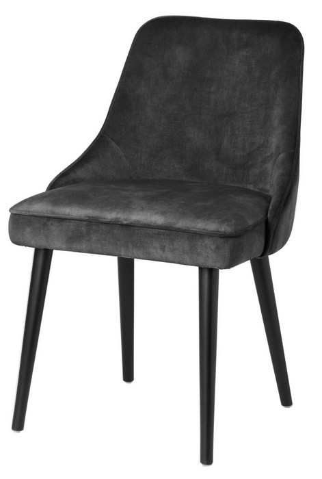 PEDRO DARK GREY VELVET DINING CHAIR