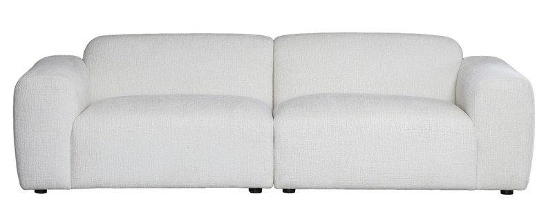 HIMALAYAN SOFA WHITE BOUCLE FABRIC LEFT & RIGHT