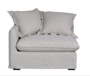 OASIS WASHED LINEN DREAM SOFA LEFT - NATURAL 100% BELGIAN LINEN