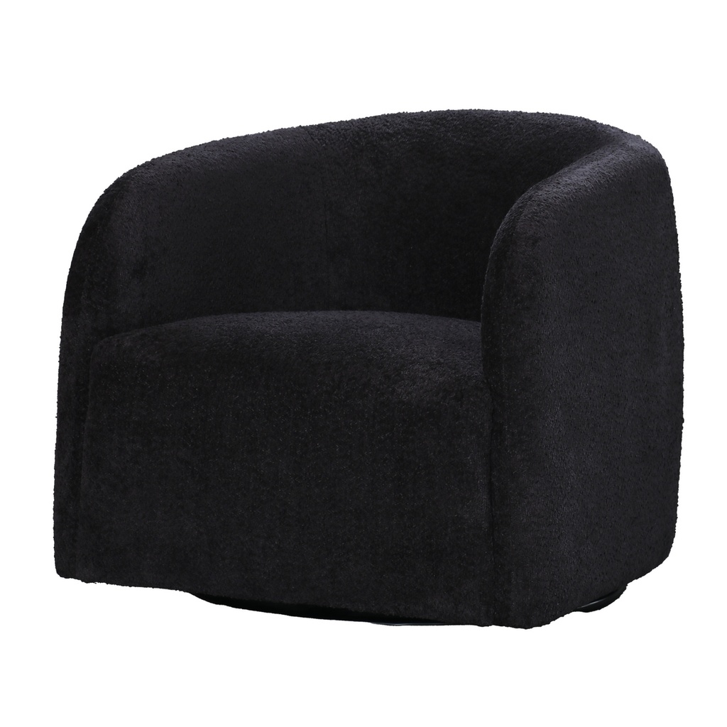 CASPER SWIVEL CHAIR IN BOUCLE - BLACK