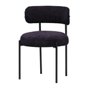 OSCAR BLACK BOUCLE  DINING CHAIR 45CM - BLACK BOUCLE POLYESTER