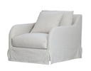 PROVENCAL SLIP COVER ARMCHAIR - SALT & PEPPER