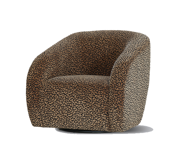 CROWN SWIVEL CHAIR - BROWN/BLACK