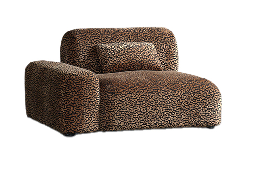 ARCADIA SECTIONAL SOFA - LEFT HAND END - HUNTER BROWN / BLACK