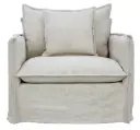 CHANTILLY SIGNATURE SLIP COVER ARMCHAIR - SALT & PEPPER