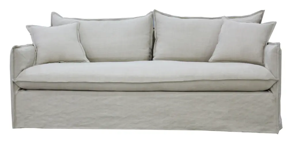 CHANTILLY SIGNATURE SLIP COVER 3 SEAT SOFA - SALT & PEPPER