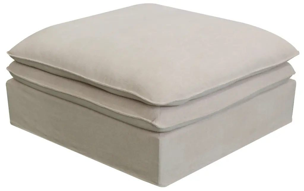 CALAIS SIGNATURE OTTOMAN - OATMEAL