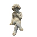 VINTAGE SITTING CUPID - ANTIQUE MARBLE