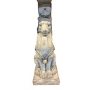 VINTAGE LION PLINTH - ANTIQUE MARBLE