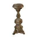 CANDLE HOLDER - INDOOR & OUTDOOR - ANTIQUE MARBLE MAGNESIA COMPOSITE