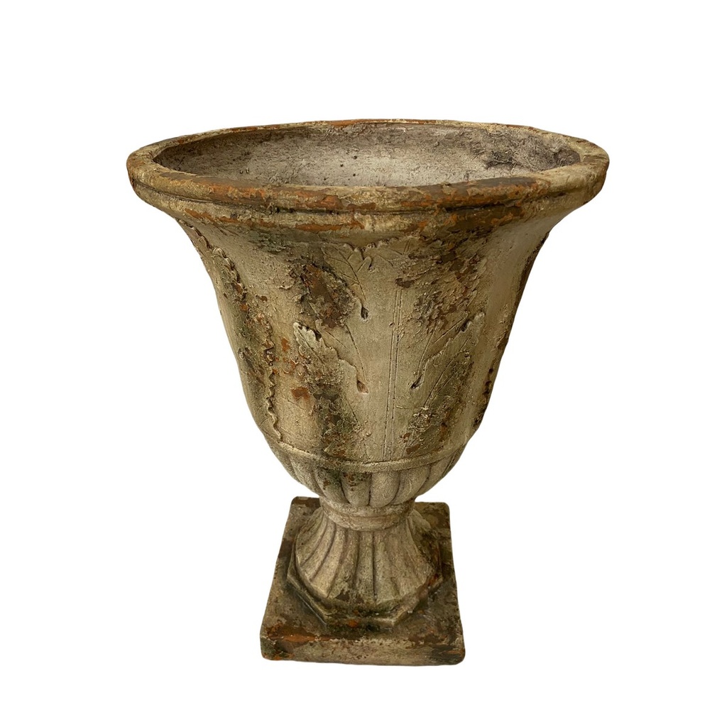 URN - INDOOR & OUTDOOR - ANTIQUE MARBLE MAGNESIA COMPOSITE