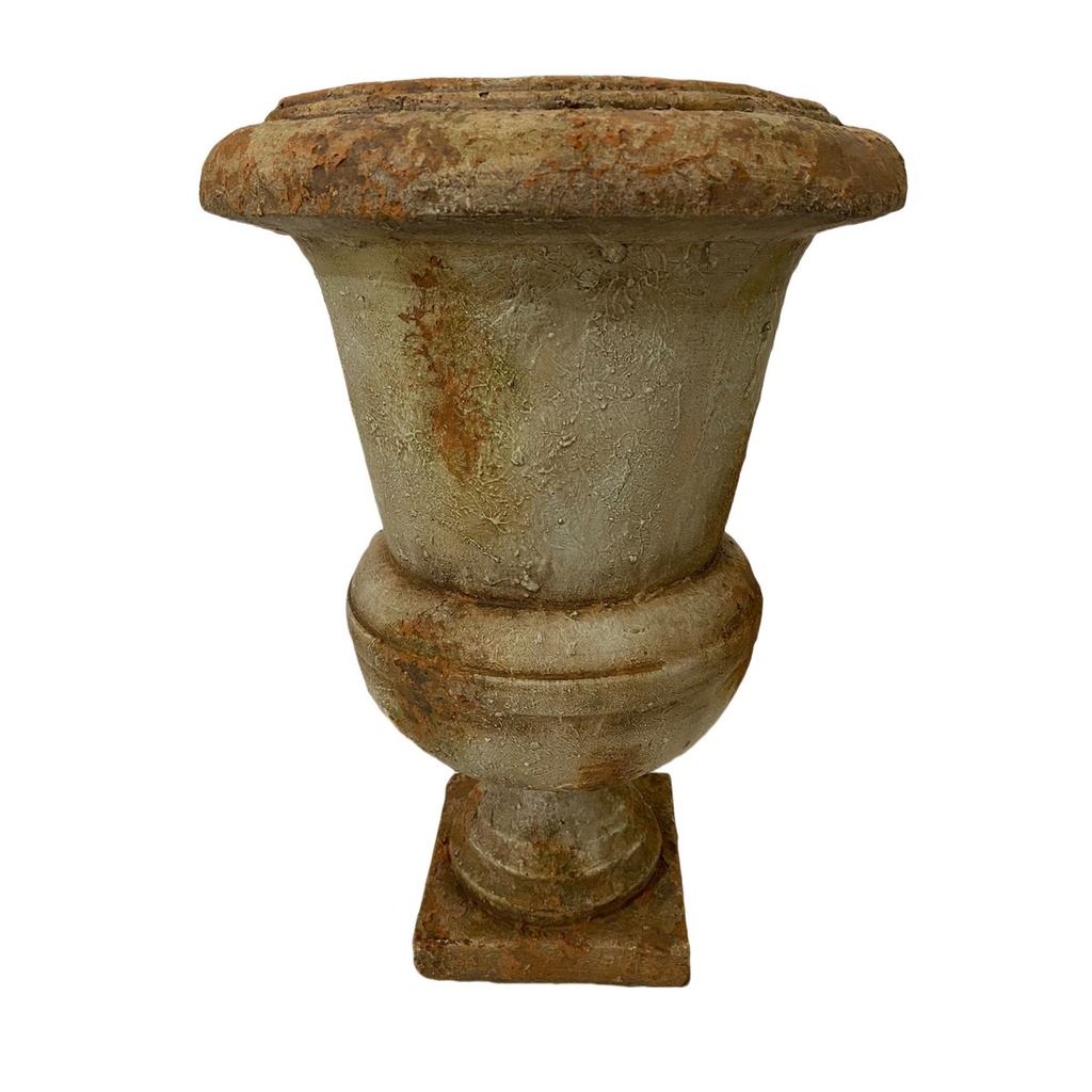 URN - INDOOR & OUTDOOR - ANTIQUE MARBLE MAGNESIA COMPOSITE