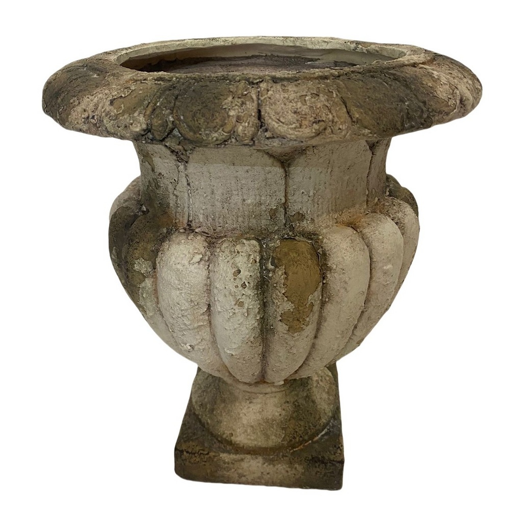 URN - INDOOR & OUTDOOR - ANTIQUE MARBLE MAGNESIA COMPOSITE