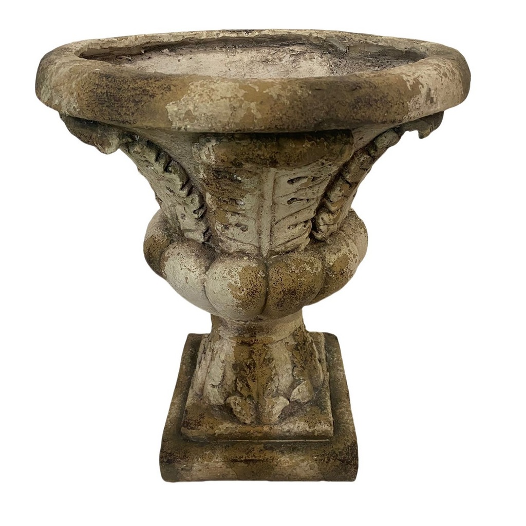 URN - INDOOR & OUTDOOR - ANTIQUE MARBLE MAGNESIA COMPOSITE