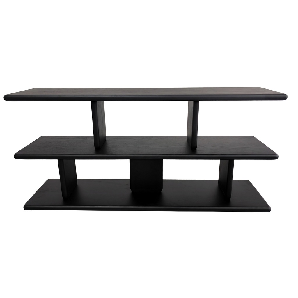LOW SHELVING UNIT - BLACK OAK