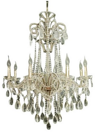 CHANDELIER ANTIQUE SILVER