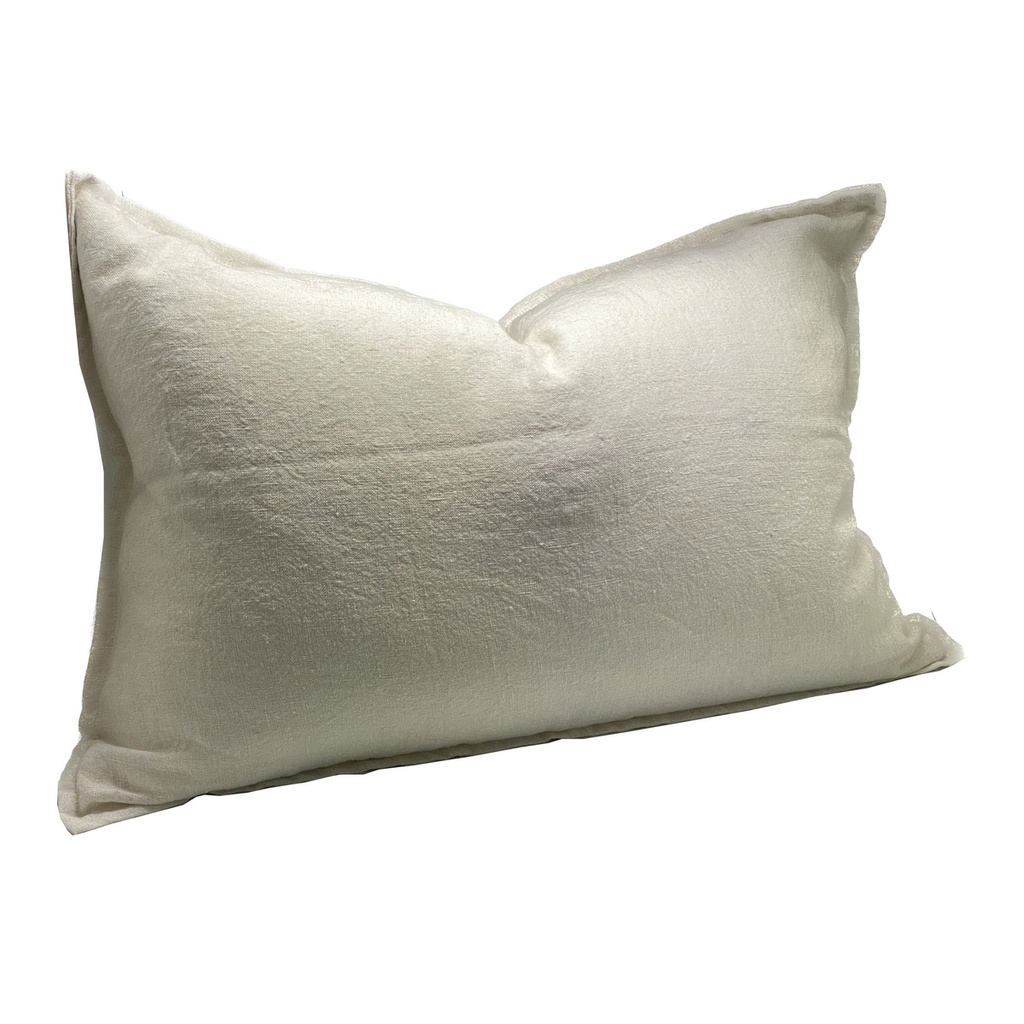 LINEN CUSHION COVER - WHITE