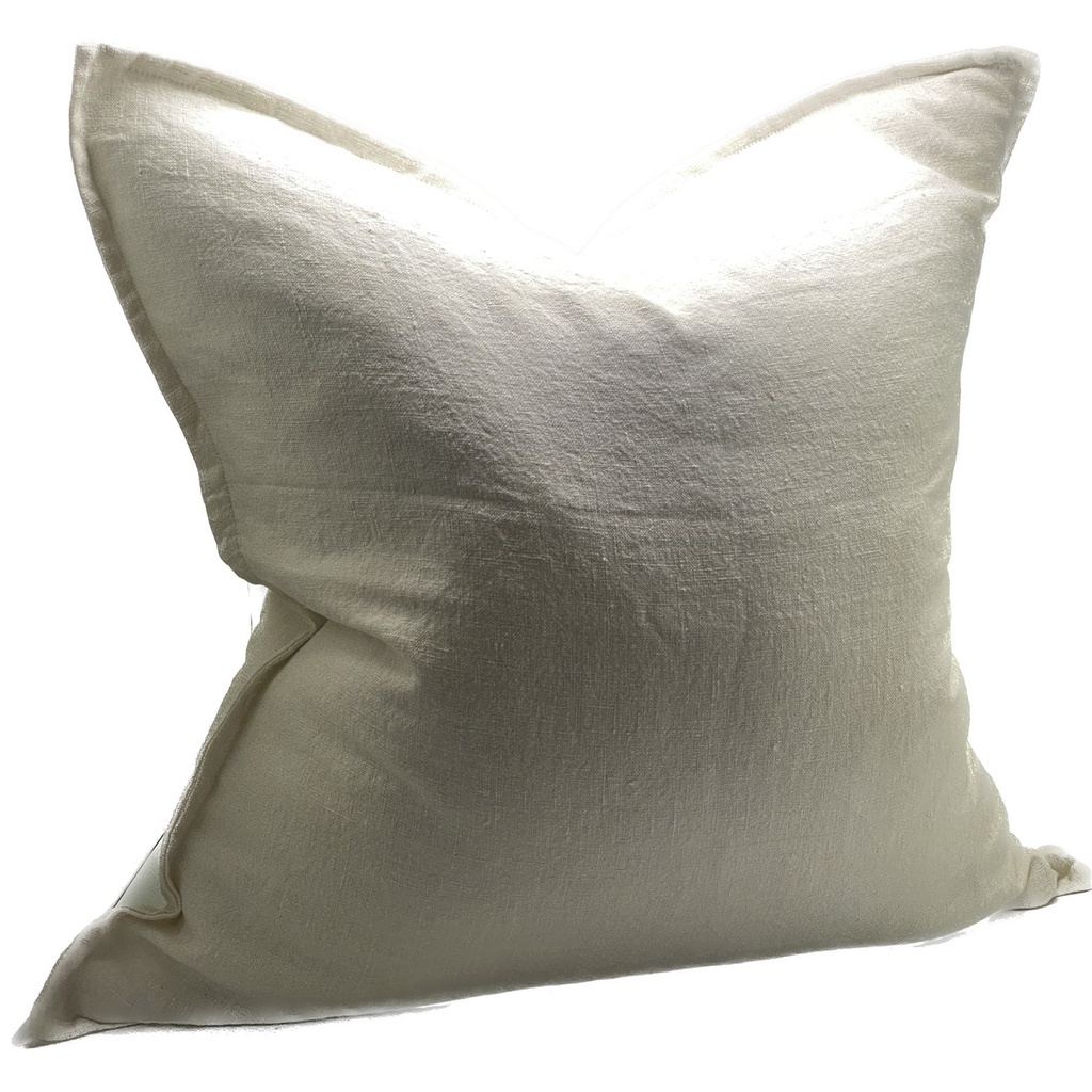 LINEN CUSHION COVER - WHITE