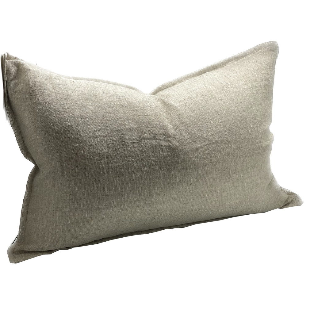 LINEN CUSHION COVER - NATURAL CHAMBRAY