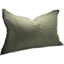 LINEN CUSHION COVER - DUSTY OLIVE