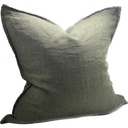LINEN CUSHION COVER - DUSTY OLIVE