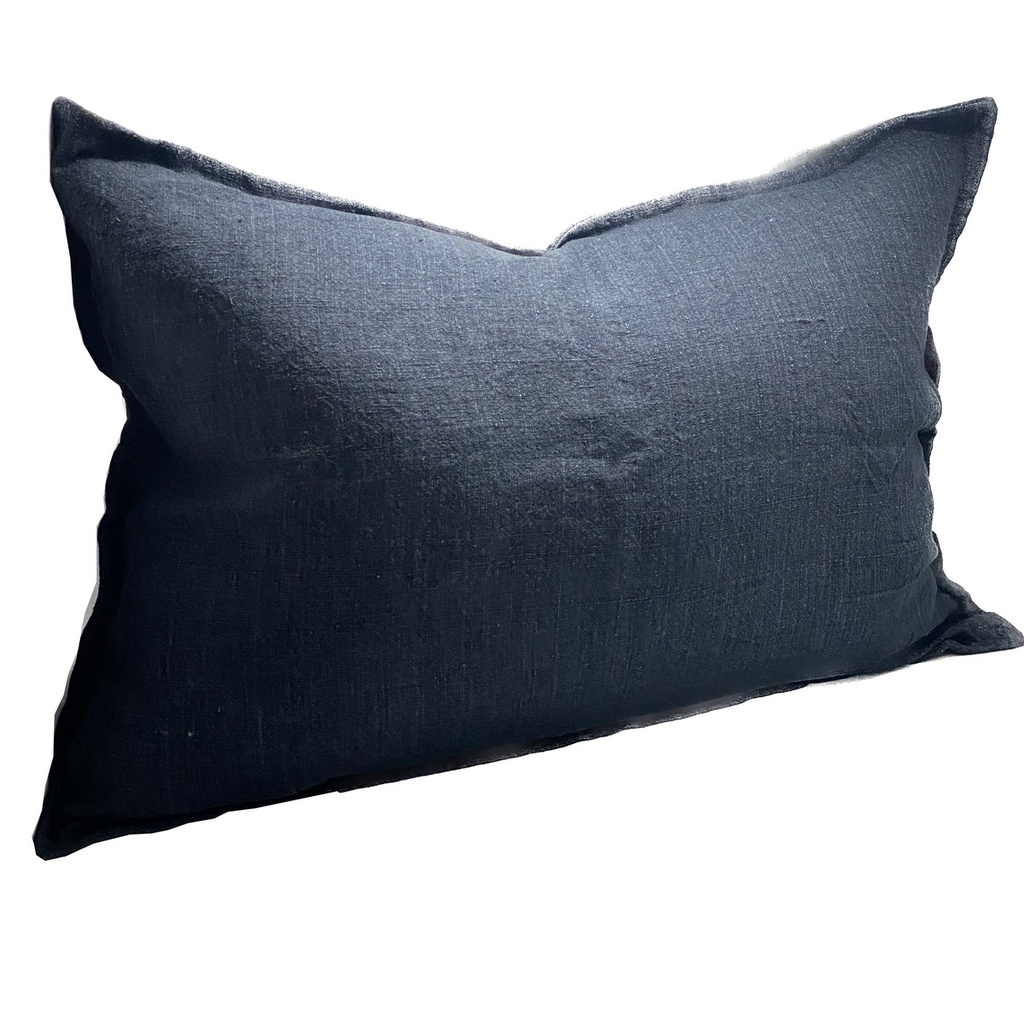 LINEN CUSHION COVER - CHARCOAL