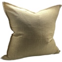 LINEN CUSHION COVER - CUSTARD
