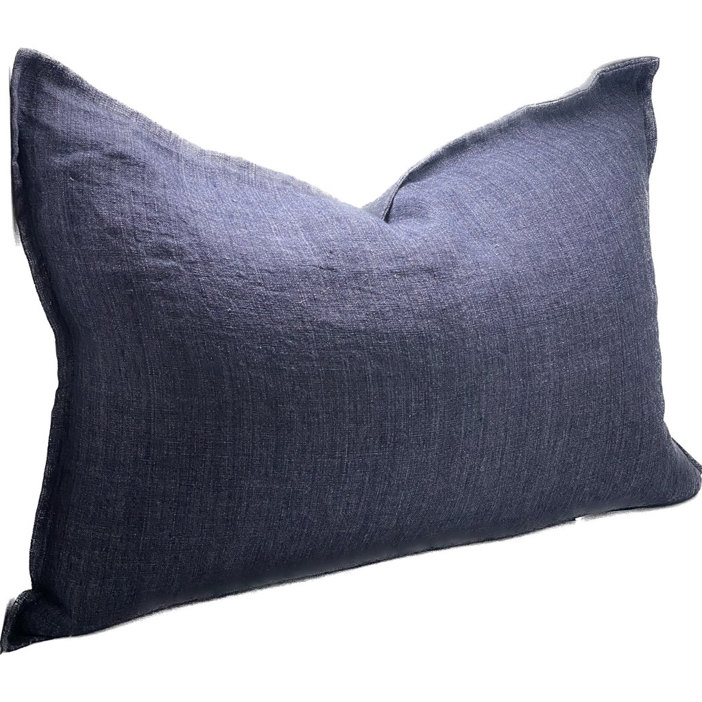 LINEN CUSHION COVER - DENIM