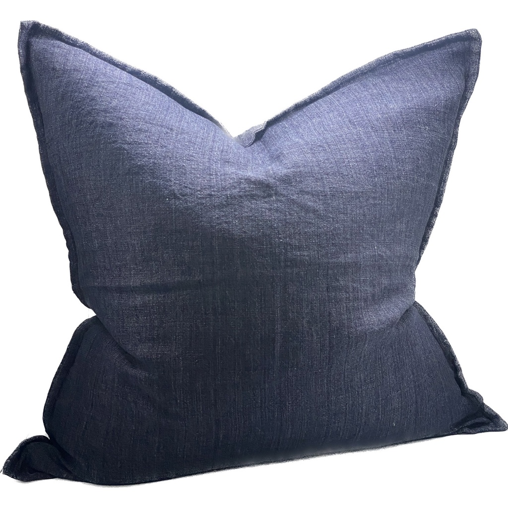 LINEN CUSHION COVER - DENIM
