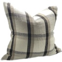 LINEN CUSHION COVER - IVORY / NATURAL / BLACK