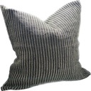 LINEN CUSHION COVER - BLACK