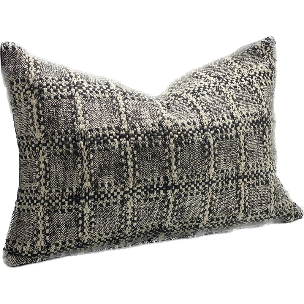 LINEN CUSHION COVER - BLACK