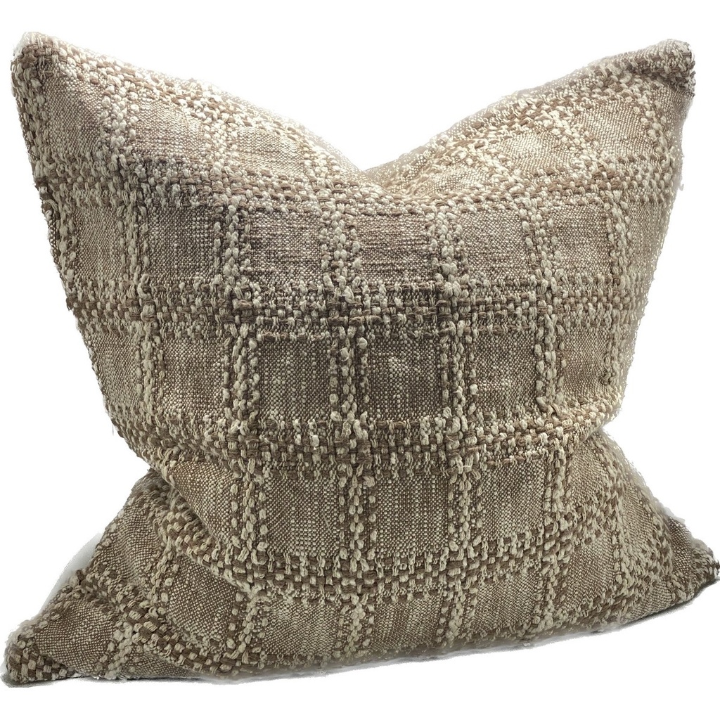 LINEN CUSHION COVER - BROWN