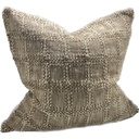LINEN CUSHION COVER - BROWN