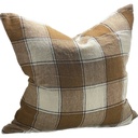LINEN CUSHION COVER - TOBACCO