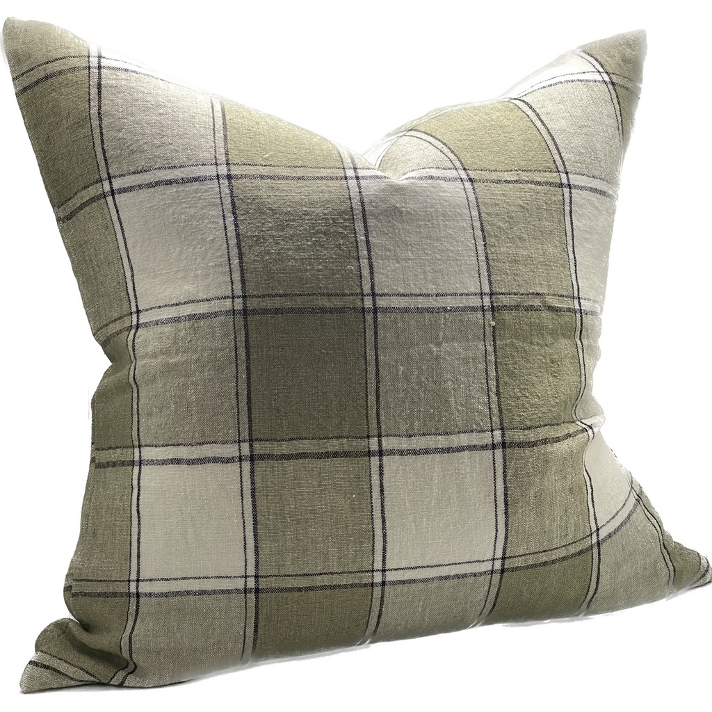 LINEN CUSHION COVER - SAGE