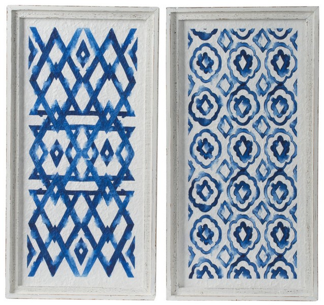 WALL DÉCOR - WHITE AND INDIGO
