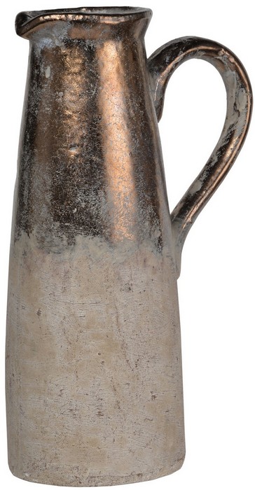 CANDIA CERAMIC PITCHER, SIENNA BROWN