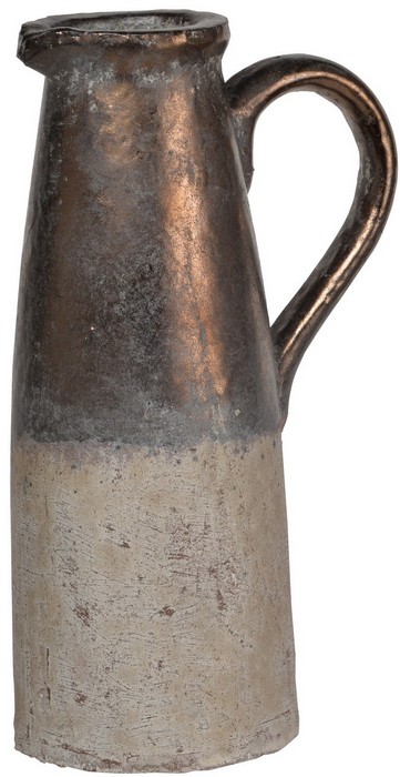 CANDIA CERAMIC PITCHER, SIENNA BROWN
