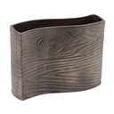 ALU TIMBER WAVY RECT VASE,LARGE