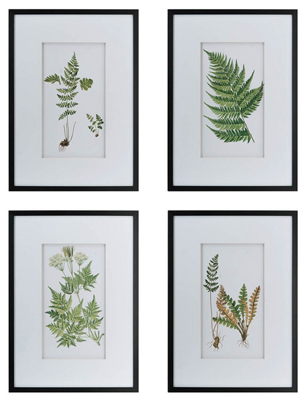 BOTANICAL WAL ART S/4