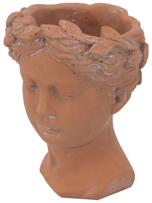 TERRACOTTA VISAGE HEAD PLANTER