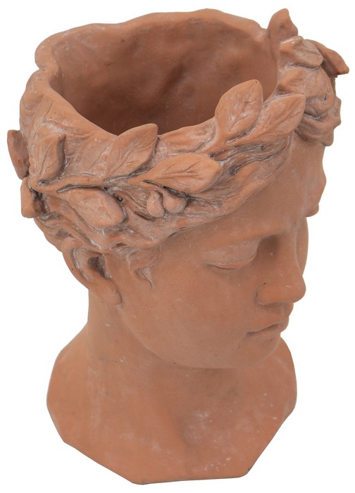 TERRACOTTA VISAGE HEAD PLANTER