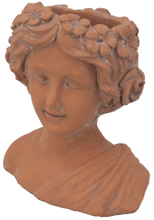 TERRACOTTA VISAGE HEAD PLANTER