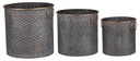 METAL PLANTER POTS S/3