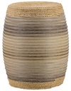 RATTAN DRUM OTTOMAN