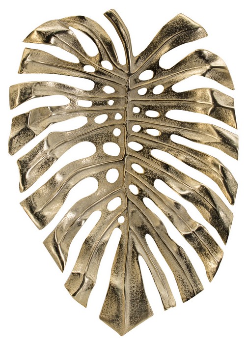 GOLD ALUMINIUM LEAF BOWL/PLAQUE