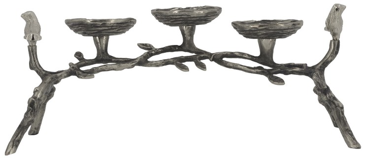 BIRD 3 PILLAR CANDLE HOLDER