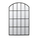BORDEAUX OUTDOOR GARDEN MIRROR,  MATT BLACK