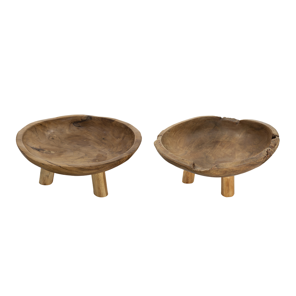 TEAK BOWL SET/2